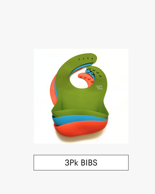 3pk Silicone Bibs